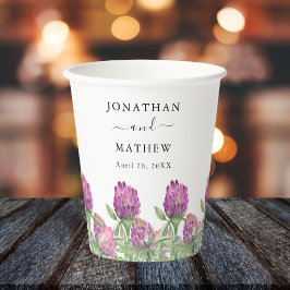 サマージャングルウォーターカラー結婚フローラ 紙コップ