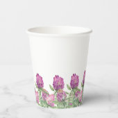 サマージャングルウォーターカラー結婚フローラ 紙コップ (裏面)