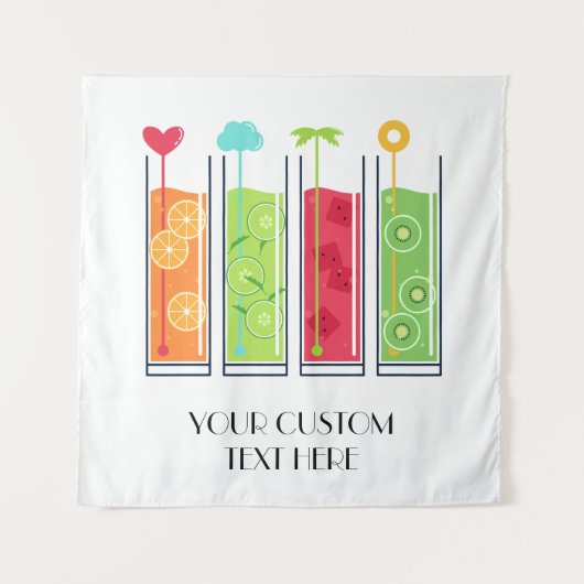 サマージュースカスタム文字タペストリー タペストリー (正面)