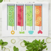 サマージュース名前をカスタムするキッチンタオル キッチンタオル (折り畳み)