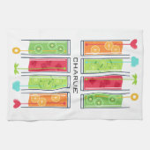 サマージュース名前をカスタムするキッチンタオル キッチンタオル (横)