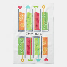 サマージュース名前をカスタムするキッチンタオル キッチンタオル