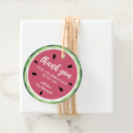 サマースイカありがとうベビーシャワー フェイバータグ