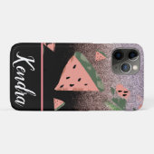 サマースイカイラストレーションパターンスパークル Case-Mate iPhoneケース (裏面(横))