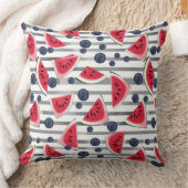 サマースイカストライプ クッション (ブランケット)