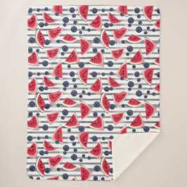 サマースイカストライプ シェルパブランケット