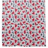 サマースイカストライプ シャワーカーテン (正面)