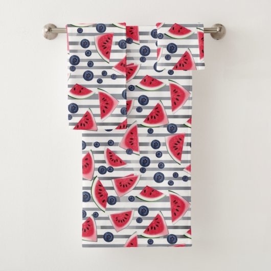 サマースイカストライプ バスタオルセット (インサイチュ)