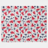 サマースイカストライプ フリースブランケット (正面(横))