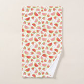 サマースイカスライス&金ゴールドハートパターン バスタオルセット (ハンドタオル)