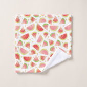 サマースイカスライス&金ゴールドハートパターン バスタオルセット (ウォッシュタオル)