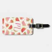 サマースイカスライス&金ゴールドハートパターン ラゲッジタグ (正面横)