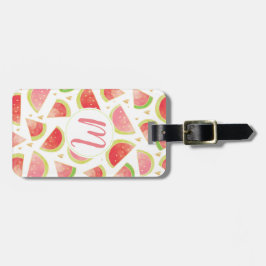サマースイカスライス&金ゴールドハートパターン ラゲッジタグ
