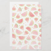 サマースイカスライス&金ゴールドハートパターン 便箋 (正面/裏面)