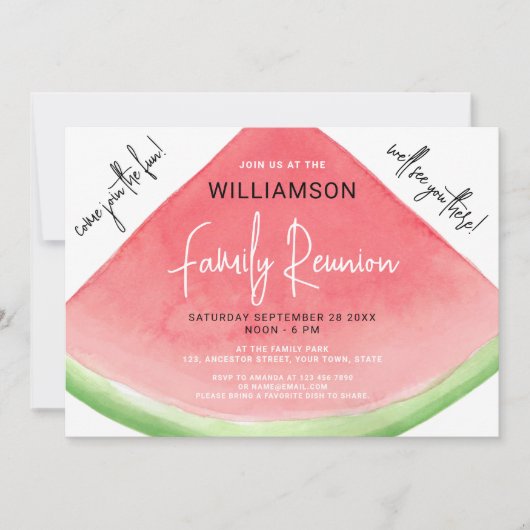 サマースイカファミリー懇親会 招待状 (正面)