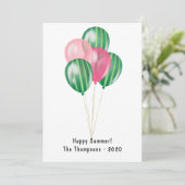 サマースイカーメロンズファミリーフォトコラージュ挨拶 シーズンカード (スタンド正面)