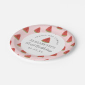 サマースイカ最初の誕生日 ペーパープレート (アングル)