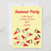 サマースイカ果実園パーティー 招待状 (正面)