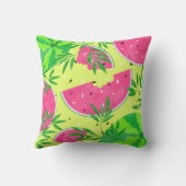 サマースイカ枝明るい熱帯 クッション (裏面)