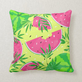 サマースイカ枝明るい熱帯 クッション