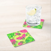 サマースイカ枝種ブライトトロピカル スクエアペーパーコースター (インサイチュ)