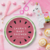 サマースイカ甘い小さな赤ちゃんシャワー ペーパープレート (パーティー)