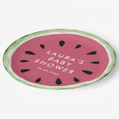 サマースイカ甘い小さな赤ちゃんシャワー ペーパープレート (アングル)