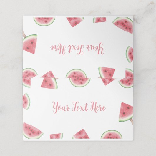 サマースイカ誕生日座席表 プレイスカード (外部開封)