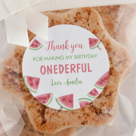 サマースイカ誕生日 ラウンドシール