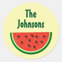 サマースイカ黄色ステッカー封筒用シール