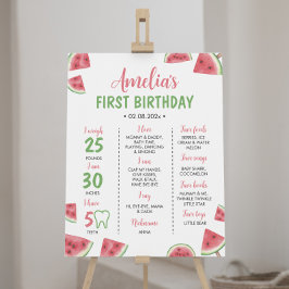 サマースイカ1stバースデーマイルストーンサイン ポスター