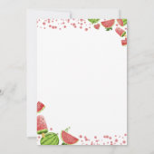 サマースイカ ワン イナ メロン バースデー 招待状 (裏面)