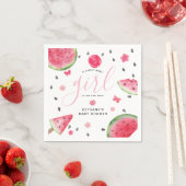 サマースイカ「甘いベビー」女の子ベビーシャワー スタンダードカクテルナプキン (インサイチュ)