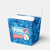 サマースイミングプールパーティートロピカル誕生日ブルー フェイバーボックス (正面サイド)
