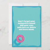 サマースイミングプールパーティー誕生日Any Age 招待状 (裏面)