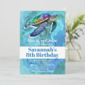 サマースイム誕生日プールパーティーシーカメビーチ 招待状 (スタンド正面)