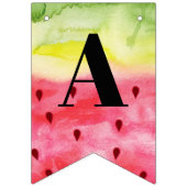 サマースイートスイカ誕生日3写真 バンティングフラッグ (第3の旗)