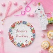 サマースイートベリーファースト誕生日 ペーパープレート (パーティー)
