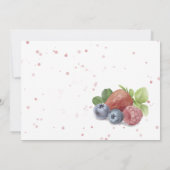 サマースイートベリーベビーガール誕生日招待状 招待状 (裏面)