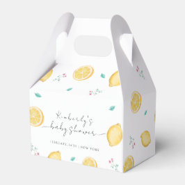 サマースイートレモンシトラスベビーシャワー フェイバーボックス