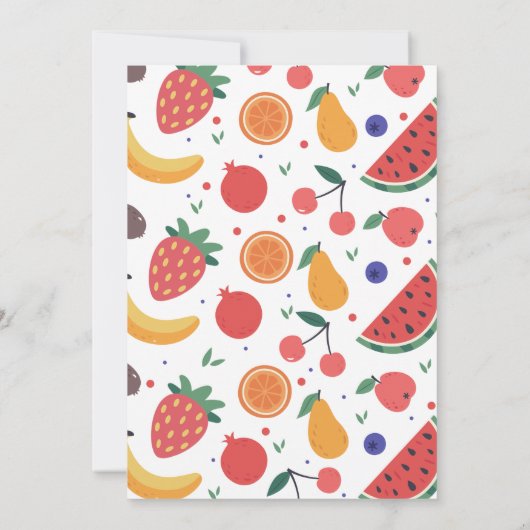 サマースウィートワンフルーツ1st誕生日招待状 招待状 (裏面)