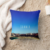 サマースカイビーチ海ブルービューティフル クッション (ブランケット)