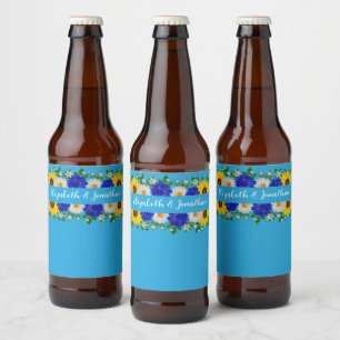 サマースカイブルーフローラ結婚ズ ビールラベル