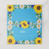 サマースカイブルーフローラ結婚ズ プレイスカード (外部開封)