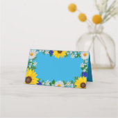 サマースカイブルーフローラ結婚ズ プレイスカード (裏面)