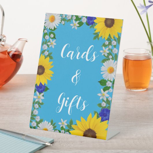 サマースカイブルーフローラ結婚ズ 台座サイン (インサイチュ)