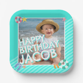 サマースカイブルーボーイズ1st誕生日 ペーパープレート