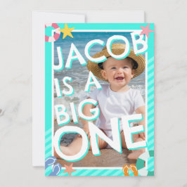 サマースカイブルーボーイズ1st誕生日 招待状