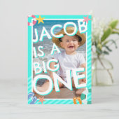 サマースカイブルーボーイズ1st誕生日 招待状 (スタンド正面)