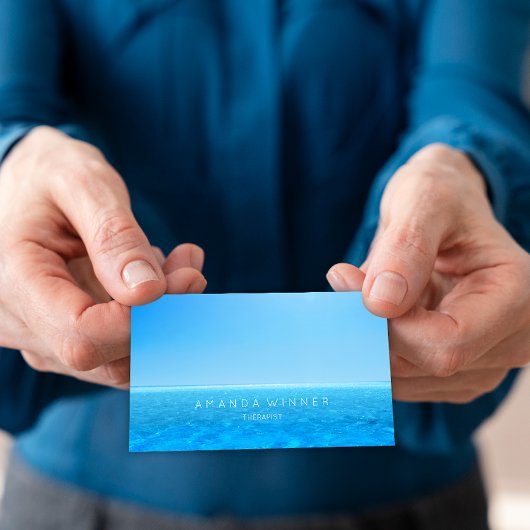 サマースカイ海セラピスト心理学者ソファ 名刺